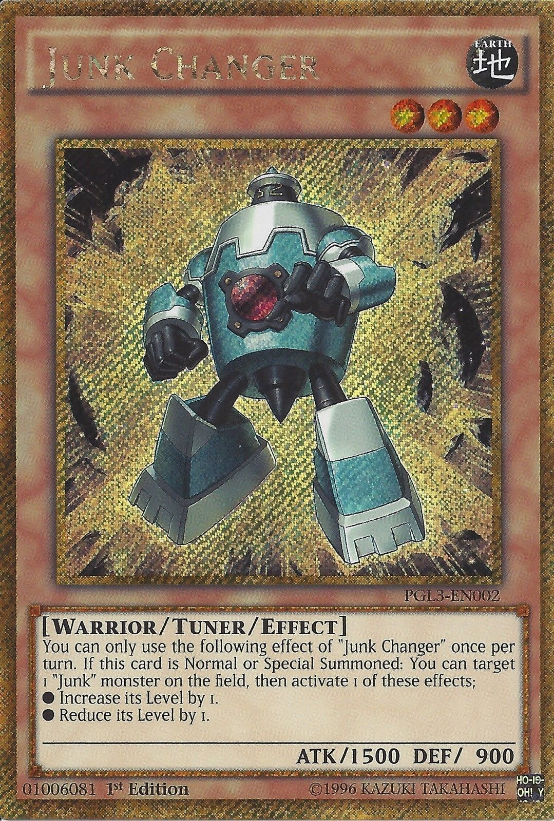 Junk Changer [PGL3-EN002] Gold Secret Rare | L.A. Mood Comics and Games