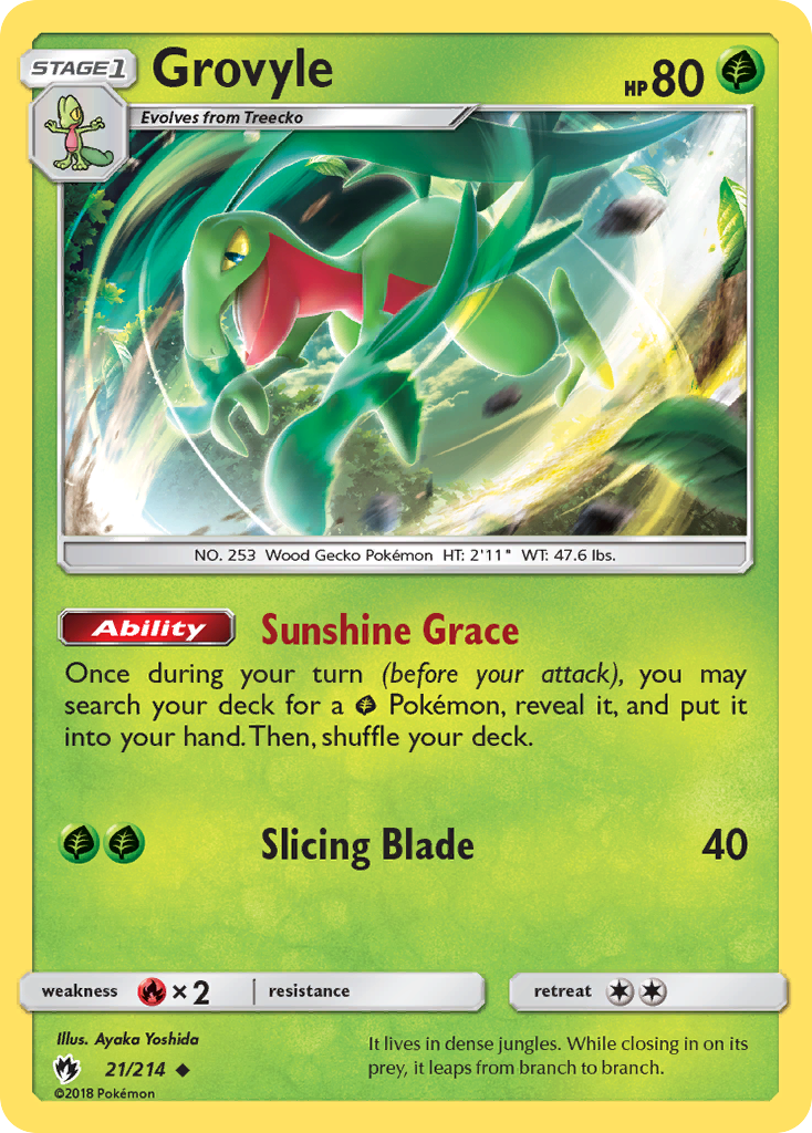 Grovyle (21/214) [Sun & Moon: Lost Thunder] | L.A. Mood Comics and Games