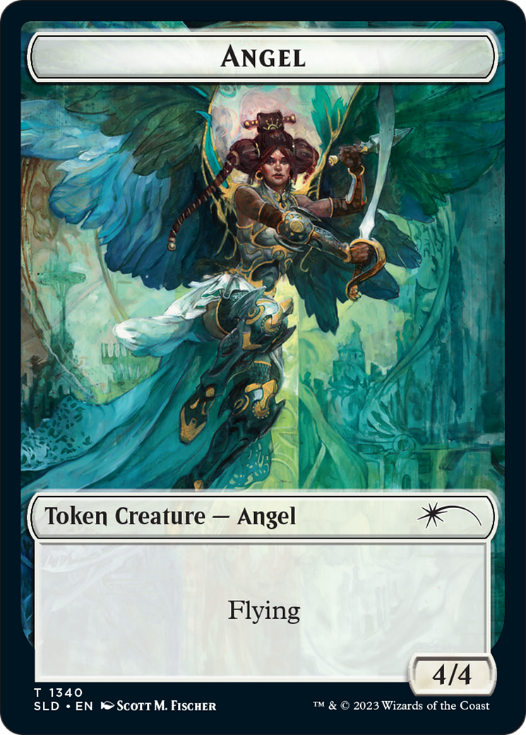 Angel (SLD) // Soldier (GRN) Double-Sided Token [Secret Lair: Angels Tokens] | L.A. Mood Comics and Games