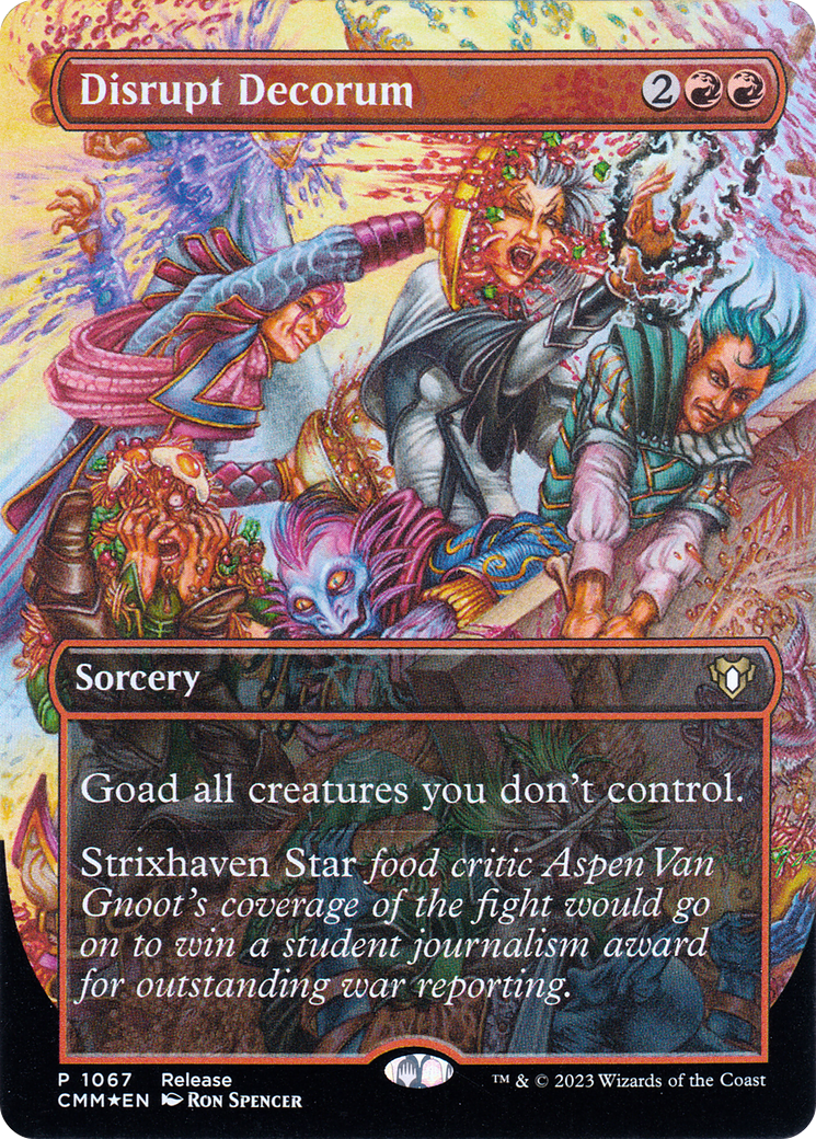Disrupt Decorum (Borderless Alternate Art) [Commander Masters] | L.A. Mood Comics and Games