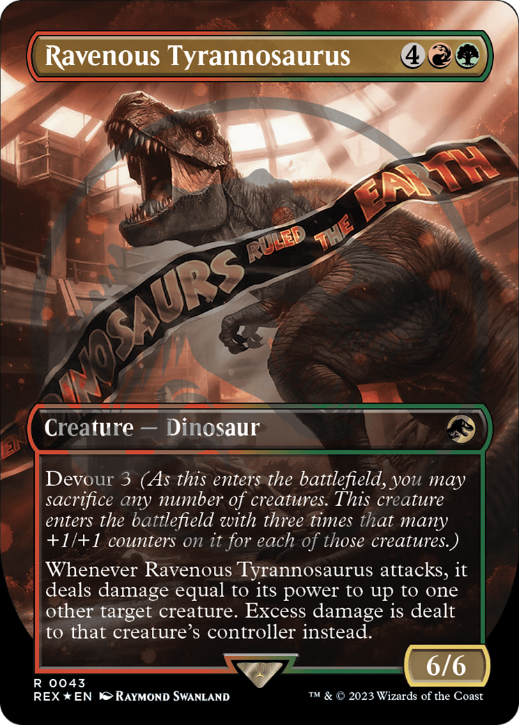 Ravenous Tyrannosaurus (Emblem) (Borderless) [Jurassic World Collection Tokens] | L.A. Mood Comics and Games