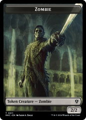 City's Blessing // Zombie Double-Sided Token [Murders at Karlov Manor Commander Tokens] | L.A. Mood Comics and Games