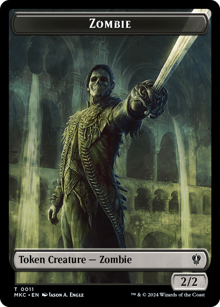 Copy // Zombie Double-Sided Token [Murders at Karlov Manor Commander Tokens] | L.A. Mood Comics and Games