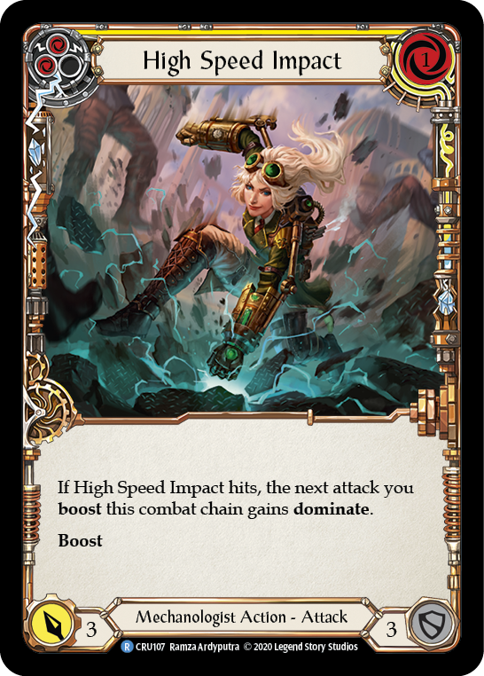 High Speed Impact (Yellow) [CRU107] (Crucible of War)  1st Edition Rainbow Foil | L.A. Mood Comics and Games
