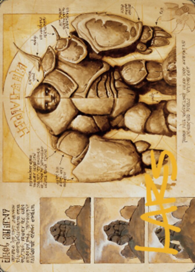 Precursor Golem Art Card (Gold-Stamped Signature) [The Brothers' War Art Series] | L.A. Mood Comics and Games