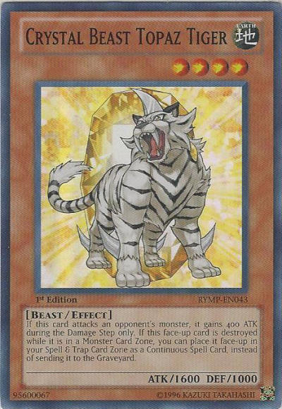 Crystal Beast Topaz Tiger [RYMP-EN043] Super Rare | L.A. Mood Comics and Games