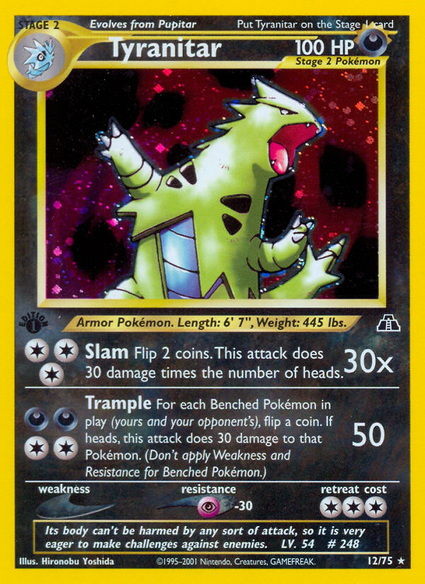 Tyranitar (12/75) [Neo Discovery 1st Edition] | L.A. Mood Comics and Games