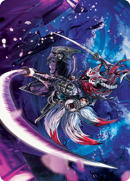 Blade-Blizzard Kitsune Art Card [Kamigawa: Neon Dynasty Art Series] | L.A. Mood Comics and Games