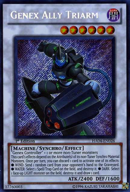 Genex Ally Triarm [HA04-EN026] Secret Rare | L.A. Mood Comics and Games