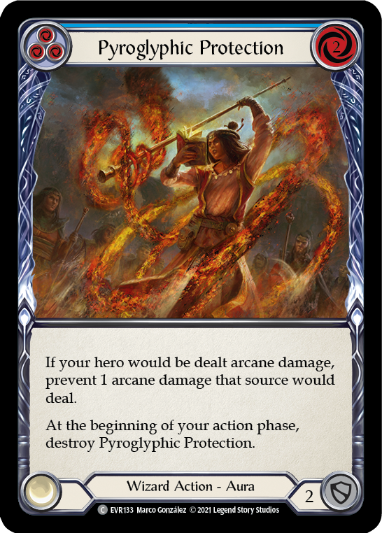 Pyroglyphic Protection (Blue) [EVR133] (Everfest)  1st Edition Normal | L.A. Mood Comics and Games