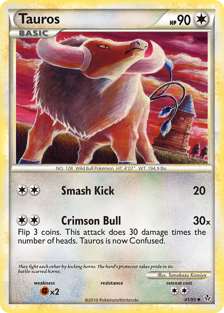 Tauros (41/95) [HeartGold & SoulSilver: Unleashed] | L.A. Mood Comics and Games
