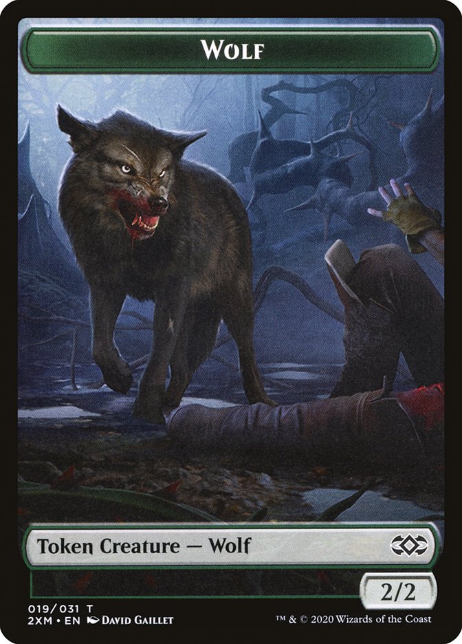 Copy // Wolf Double-Sided Token [Double Masters Tokens] | L.A. Mood Comics and Games