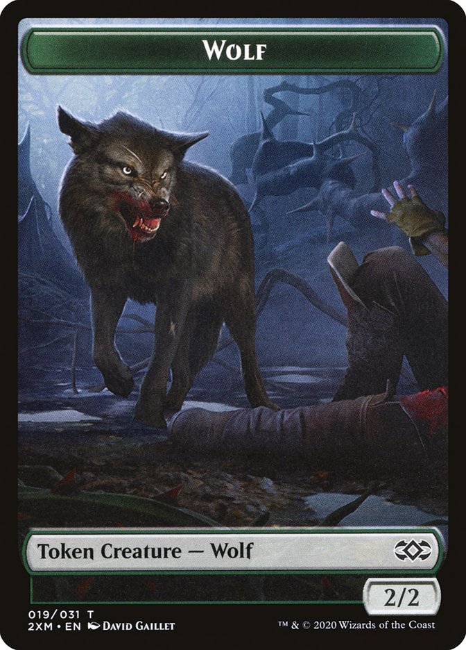 Wolf Token [Double Masters Tokens] | L.A. Mood Comics and Games