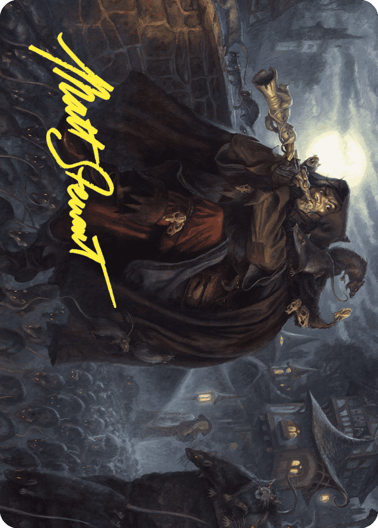 Totentanz, Swarm Piper Art Card (Gold-Stamped Signature) [Wilds of Eldraine Art Series] | L.A. Mood Comics and Games