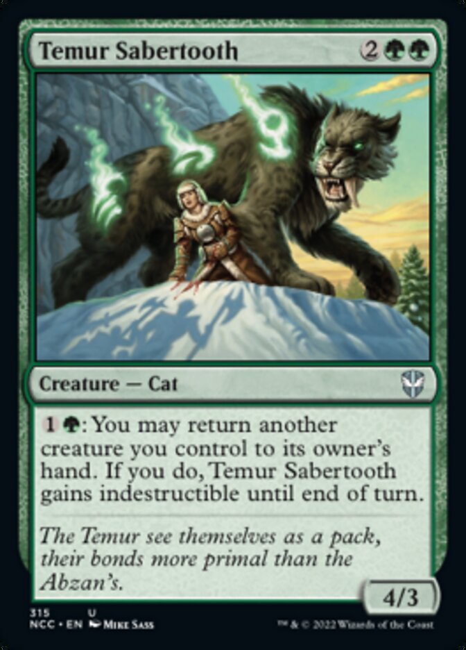Temur Sabertooth [Streets of New Capenna Commander] | L.A. Mood Comics and Games