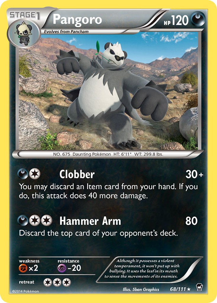 Pangoro (68/111) (Theme Deck Exclusive) [XY: Furious Fists] | L.A. Mood Comics and Games