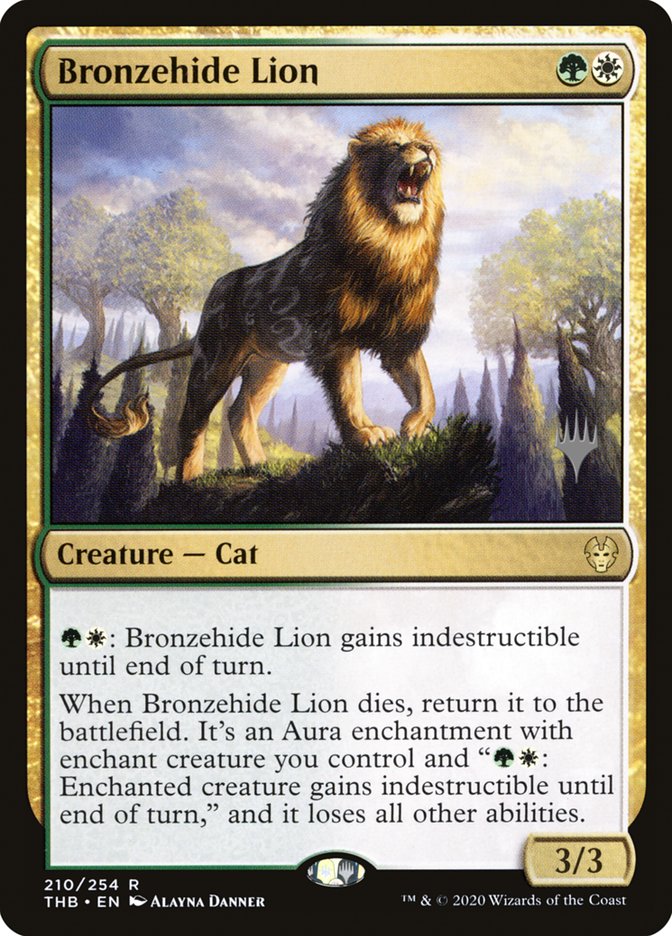 Bronzehide Lion (Promo Pack) [Theros Beyond Death Promos] | L.A. Mood Comics and Games