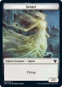 Spirit // Treasure Double-Sided Token [Commander 2020 Tokens] | L.A. Mood Comics and Games