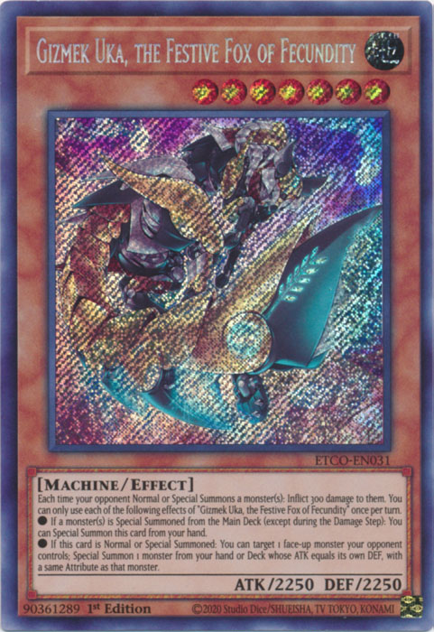 Gizmek Uka, the Festive Fox of Fecundity [ETCO-EN031] Secret Rare | L.A. Mood Comics and Games