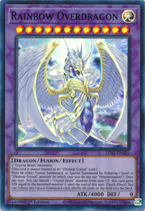 Rainbow Overdragon (Blue) [LDS1-EN101] Ultra Rare | L.A. Mood Comics and Games