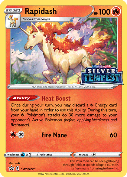 Rapidash (SWSH270) (Prerelease) [Sword & Shield: Black Star Promos] | L.A. Mood Comics and Games