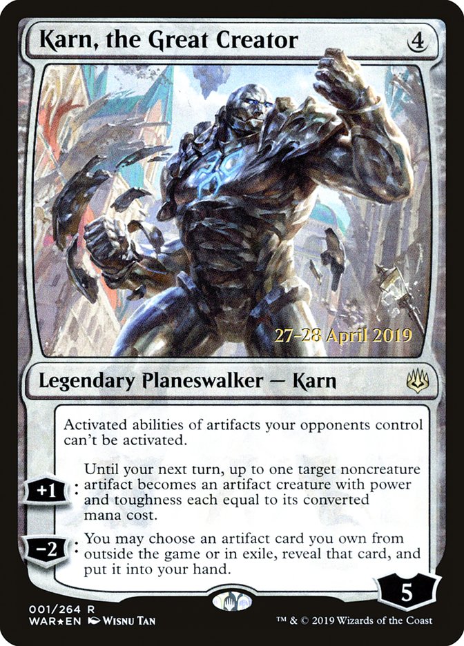 Karn, the Great Creator [War of the Spark Prerelease Promos] | L.A. Mood Comics and Games