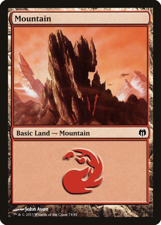 Mountain (74) [Duel Decks: Heroes vs. Monsters] | L.A. Mood Comics and Games