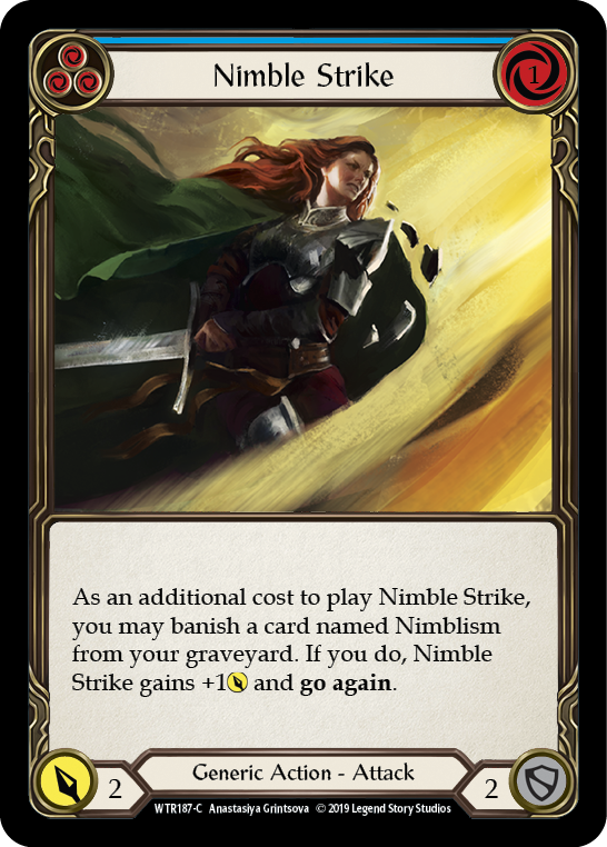 Nimble Strike (Blue) [WTR187-C] (Welcome to Rathe)  Alpha Print Rainbow Foil | L.A. Mood Comics and Games