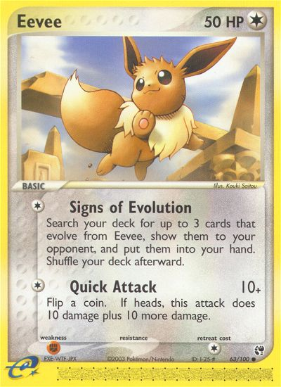 Eevee (63/100) [EX: Sandstorm] | L.A. Mood Comics and Games