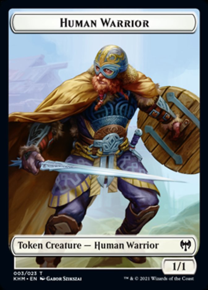 Human Warrior Token [Kaldheim Tokens] | L.A. Mood Comics and Games