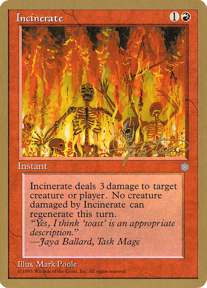 Incinerate (Mark Justice) [Pro Tour Collector Set] | L.A. Mood Comics and Games