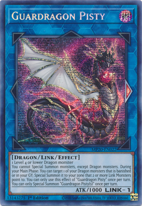 Guardragon Pisty [MP20-EN022] Prismatic Secret Rare | L.A. Mood Comics and Games