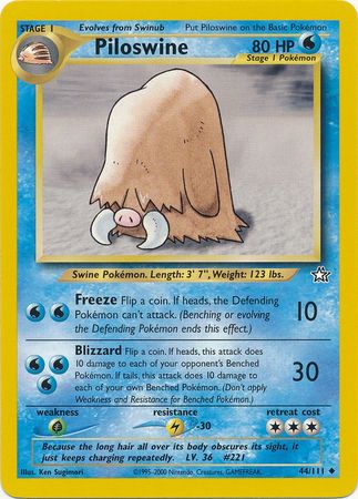 Piloswine (44/111) [Neo Genesis Unlimited] | L.A. Mood Comics and Games