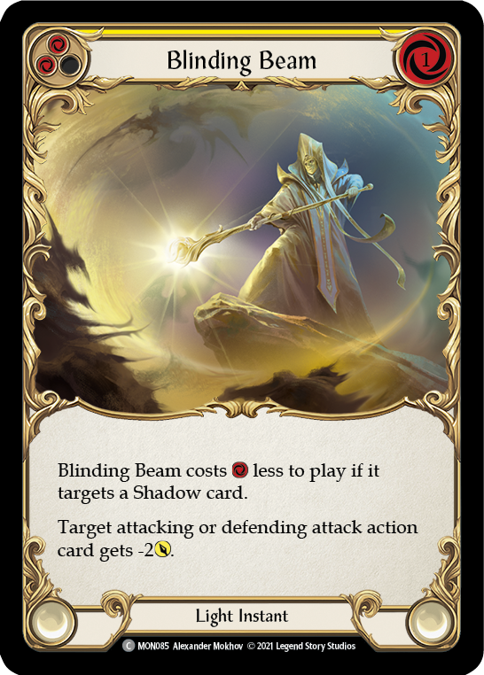 Blinding Beam (Yellow) [MON085-RF] (Monarch)  1st Edition Rainbow Foil | L.A. Mood Comics and Games