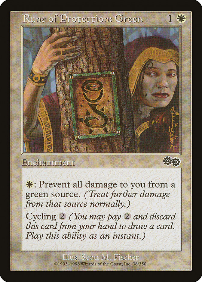 Rune of Protection: Green [Urza's Saga] | L.A. Mood Comics and Games