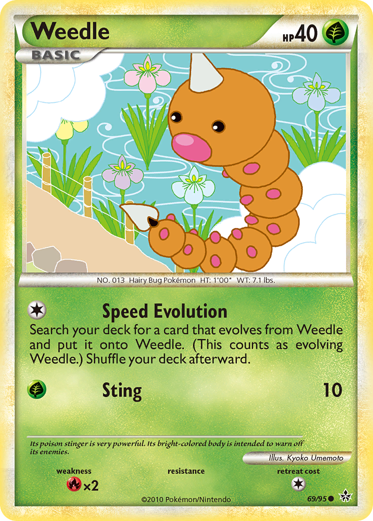 Weedle (69/95) [HeartGold & SoulSilver: Unleashed] | L.A. Mood Comics and Games