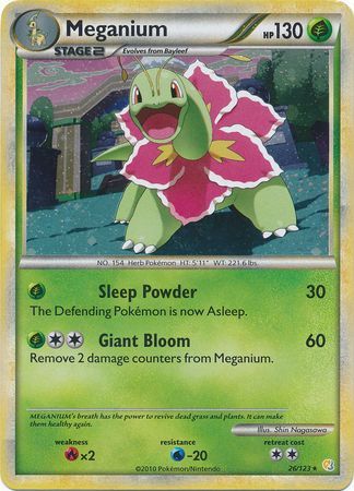 Meganium (26/123) (Cracked Ice Holo) [HeartGold & SoulSilver: Base Set] | L.A. Mood Comics and Games