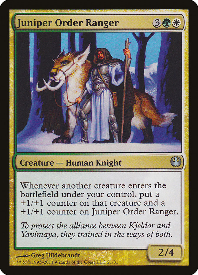Juniper Order Ranger [Duel Decks: Knights vs. Dragons] | L.A. Mood Comics and Games