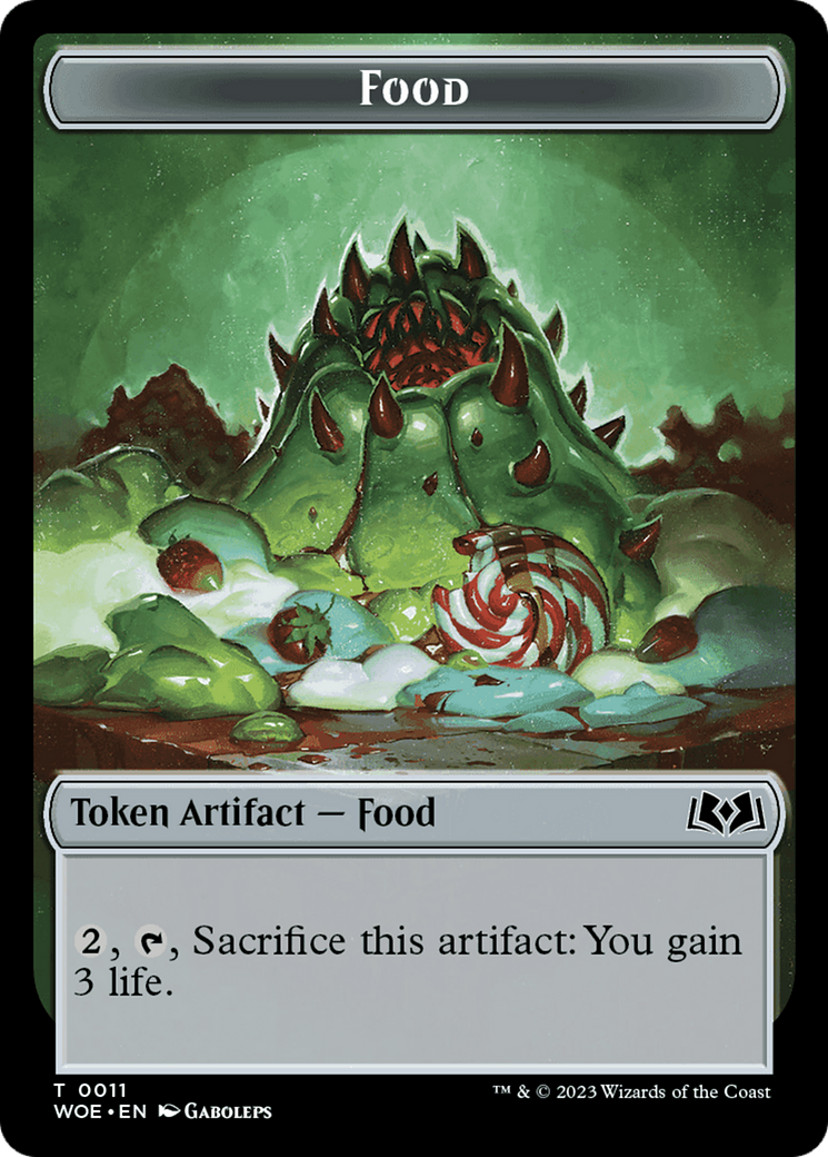 Elemental // Food (0011) Double-Sided Token [Wilds of Eldraine Tokens] | L.A. Mood Comics and Games