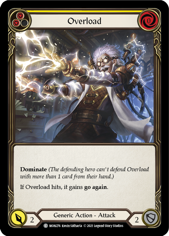 Overload (Yellow) [MON276-RF] (Monarch)  1st Edition Rainbow Foil | L.A. Mood Comics and Games