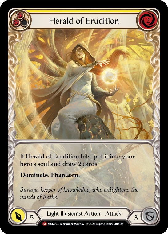 Herald of Erudition (Blue Extended Art) [MON004-EA] (Monarch)  1st Edition Rainbow Foil | L.A. Mood Comics and Games