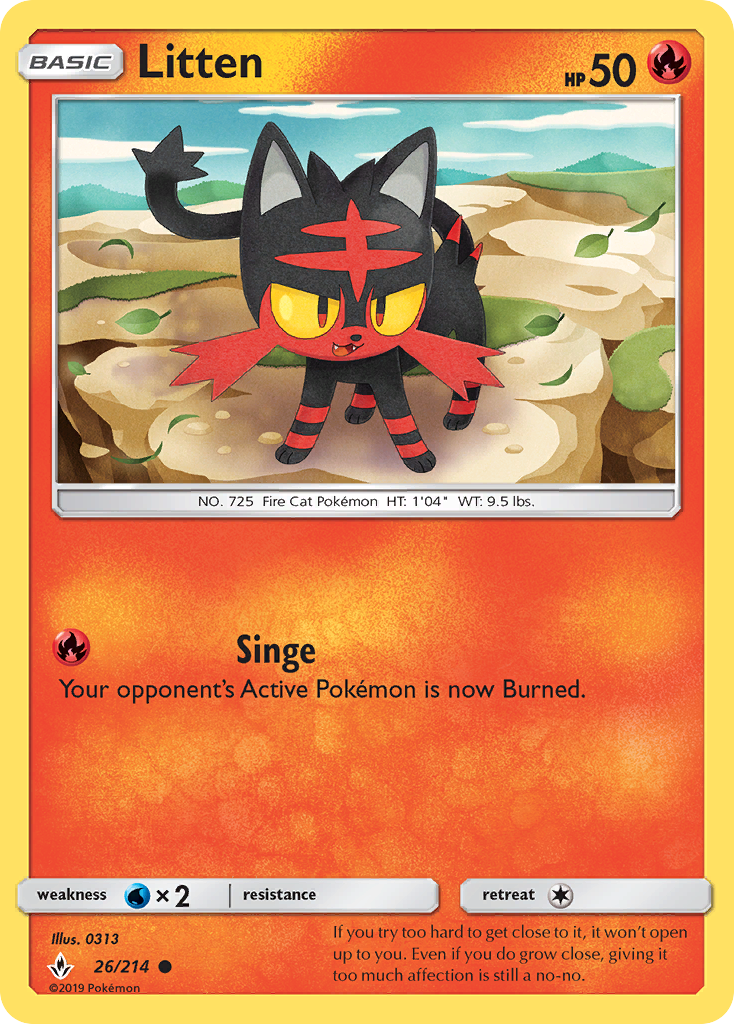 Litten (26/214) [Sun & Moon: Unbroken Bonds] | L.A. Mood Comics and Games