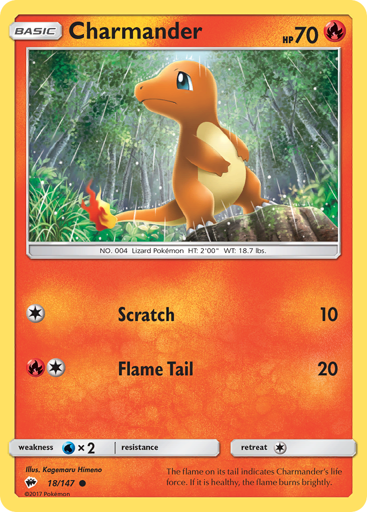 Charmander (18/147) [Sun & Moon: Burning Shadows] | L.A. Mood Comics and Games