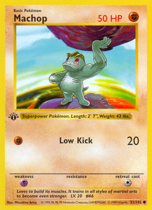 Machop (52/102) (Shadowless) [Base Set 1st Edition] | L.A. Mood Comics and Games