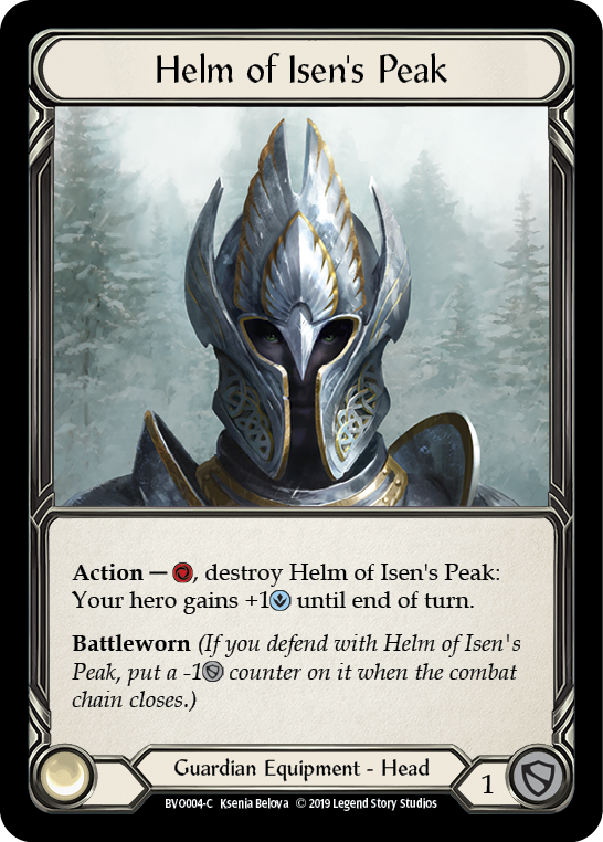 Helm of Isen's Peak [BVO004-C] (Bravo Hero Deck)  1st Edition Normal | L.A. Mood Comics and Games