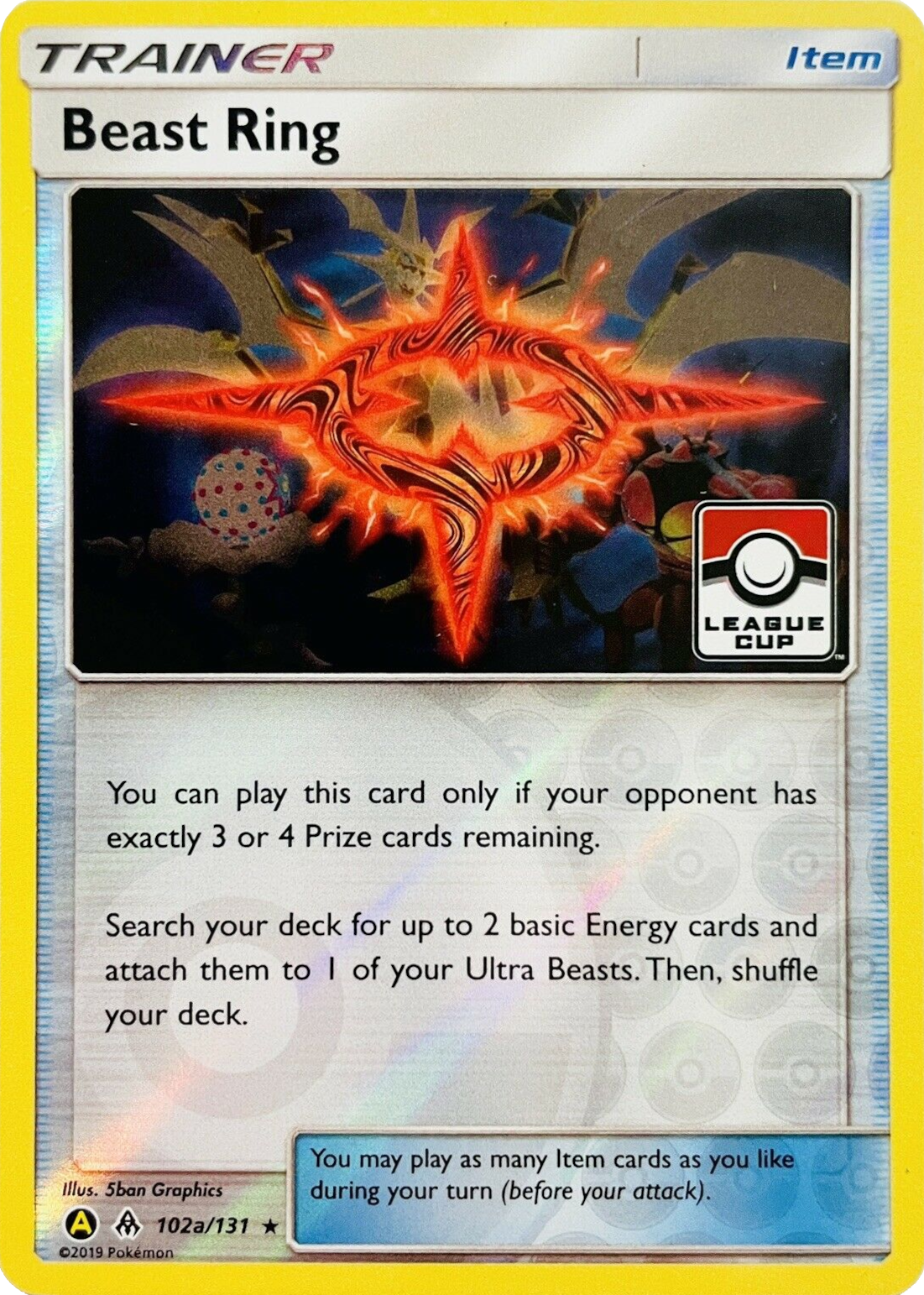 Beast Ring (102a/131) (League Promo) [Sun & Moon: Forbidden Light] | L.A. Mood Comics and Games