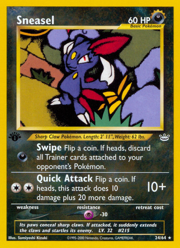 Sneasel (24/64) [Neo Revelation 1st Edition] | L.A. Mood Comics and Games