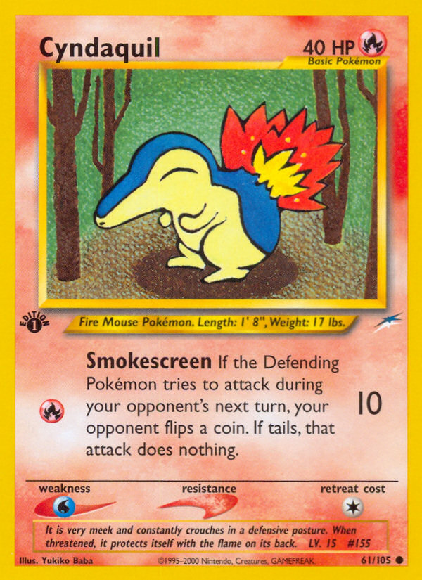 Cyndaquil (61/105) [Neo Destiny 1st Edition] | L.A. Mood Comics and Games