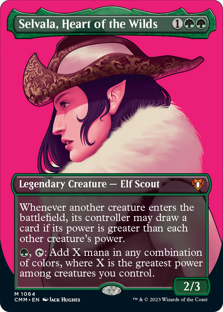 Selvala, Heart of the Wilds (Borderless Textured Foil Frame Break) [Commander Masters] | L.A. Mood Comics and Games