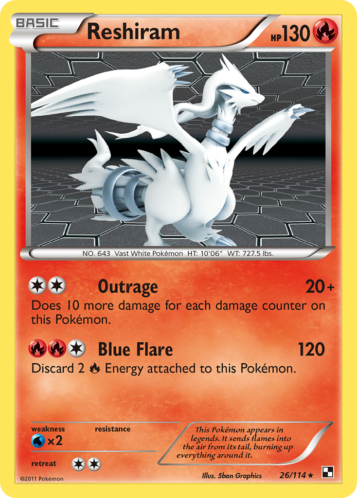 Reshiram (26/114) [Black & White: Base Set] | L.A. Mood Comics and Games